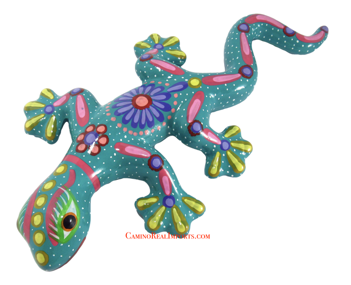 Hand Painted Clay Gecko Lizard GGLL039
