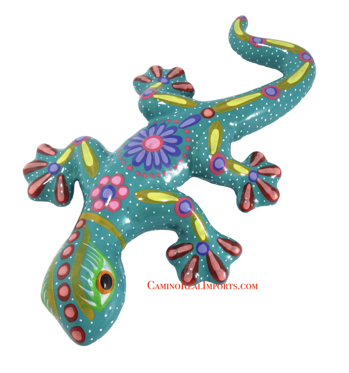 Hand Painted Clay Gecko Lizard GGLL039