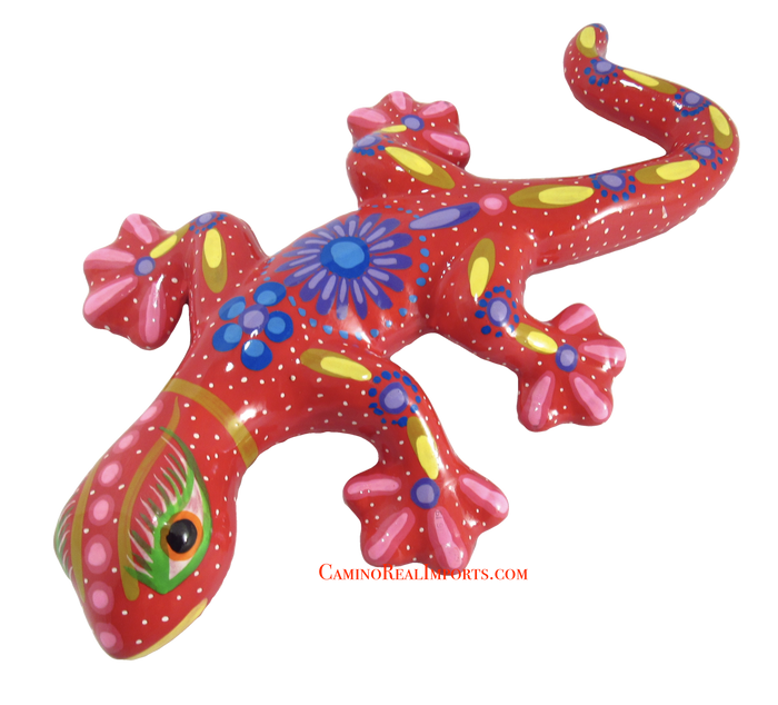 Hand Painted Clay Gecko Lizard GGLL041