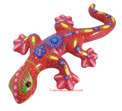 Hand Painted Clay Gecko Lizard GGLL041