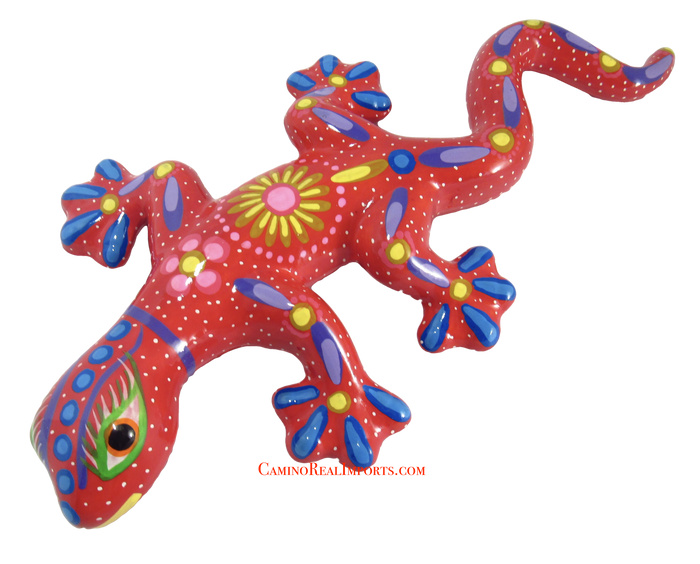 Hand Painted Clay Gecko Lizard GGLL041