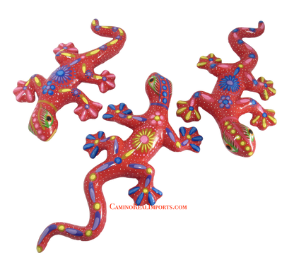 Hand Painted Clay Gecko Lizard GGLL041