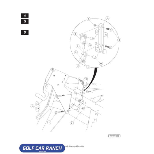 HANDLE RELEASE PARK BRAKE SKU: 102896601 - CLUB CAR CA/XRT REPAIR PART
