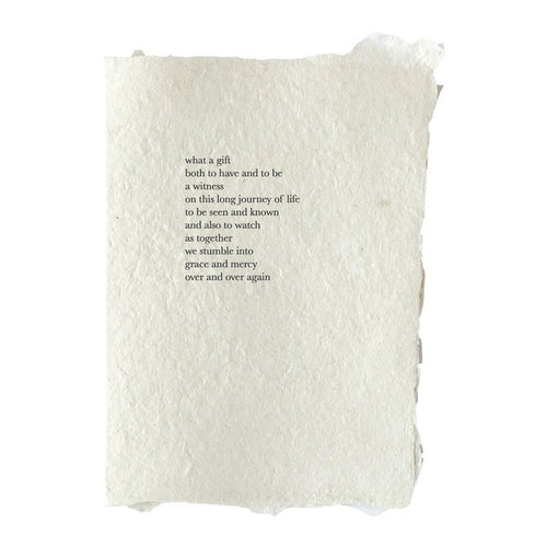 Handmade Paper Card - What a Gift