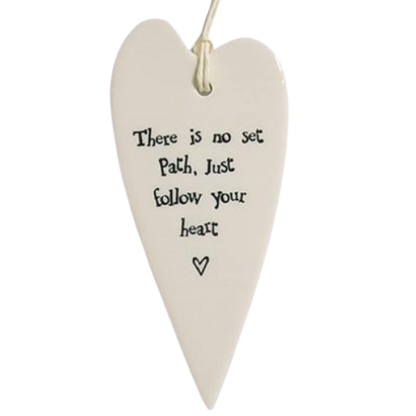 Hanging Porcelain Heart