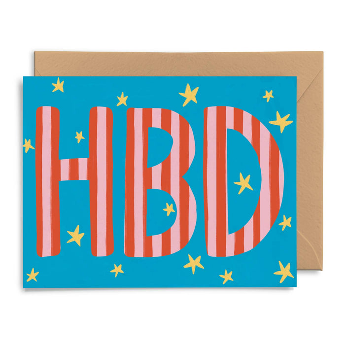 HBD Blue Stars Card