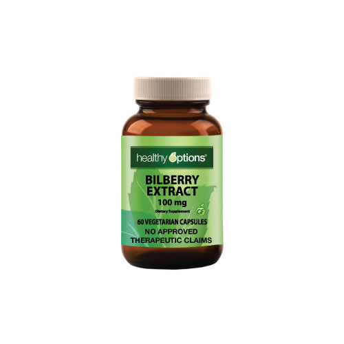 Healthy Options Bilberry Extract 100mg 60 Capsules