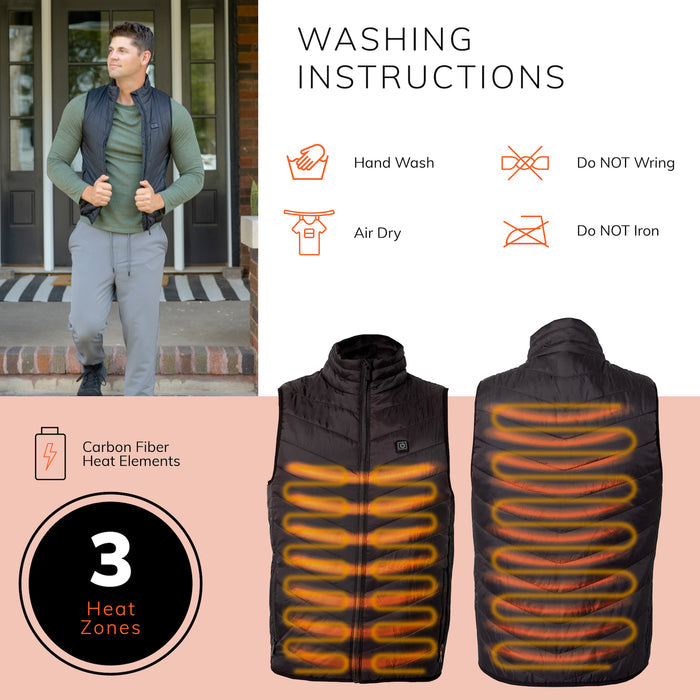 Hand wash the electric heated vest for the longest use