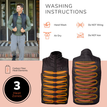 Hand wash the electric heated vest for the longest use