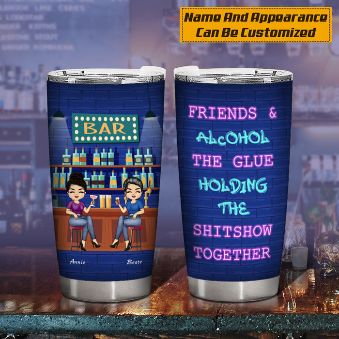 Here's To Another Year Of Bonding Over Alcohol Best Friends - Bestie BFF Gift - Personalized Custom Tumbler