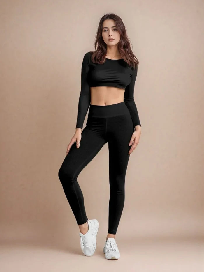 High-waisted seamless shaping leggings for women 🇬🇧
