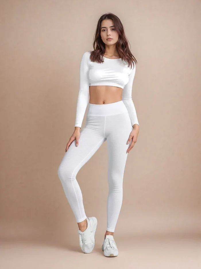 High-waisted seamless shaping leggings for women 🇬🇧