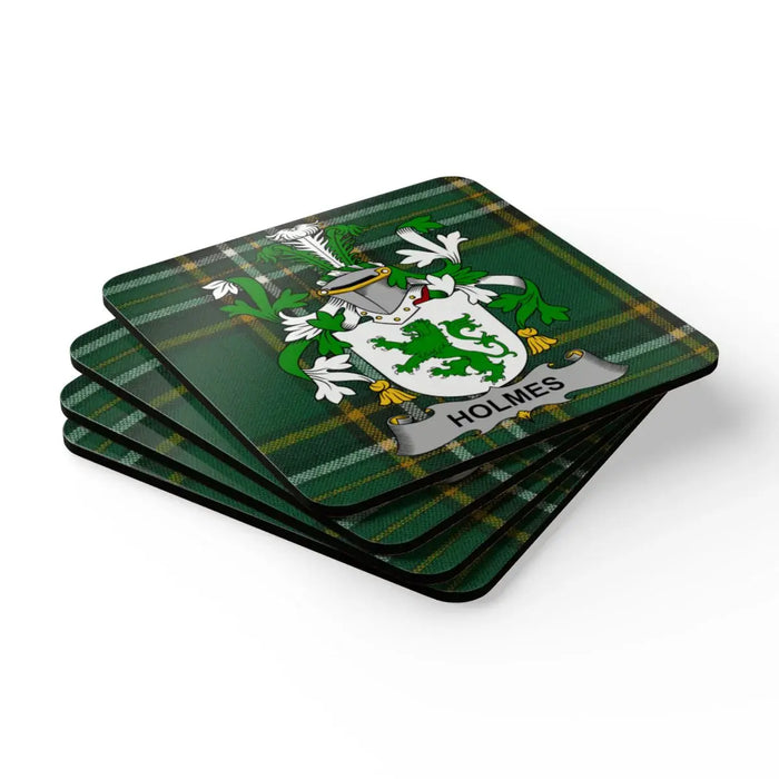 Personalized Holmes Family Crest Coasters