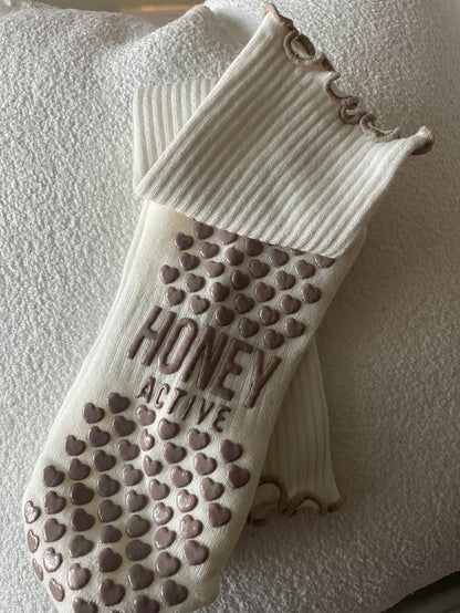 Honey Grip Socks - Classic White