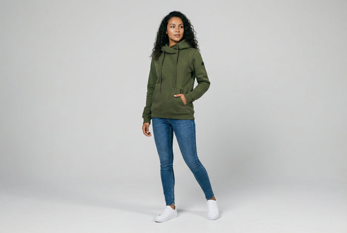 Hoodie Ari oliv