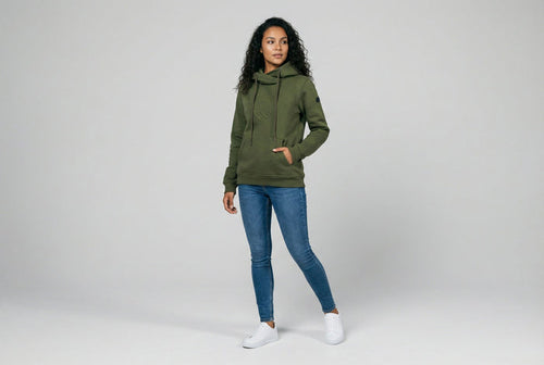 Hoodie Ari oliv