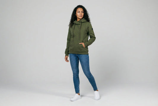 Hoodie Ari oliv