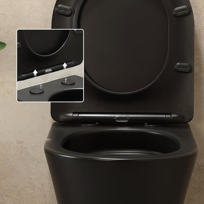 HOROW UG08R-B Wand-WC Mattschwarz mit Softclose-Sitz