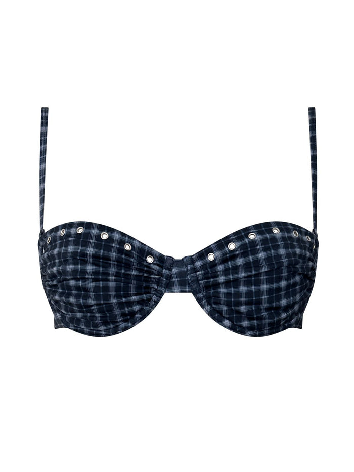 Hundra Top / Indigo Plaid