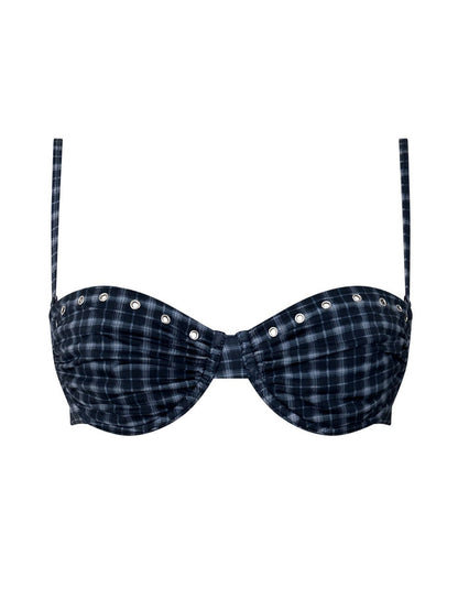 Hundra Top / Indigo Plaid