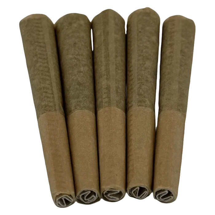 Top-down view of five packed cones arranged side-by-side, labeled HyperNova Haze PR 5 x 0.5 g.
