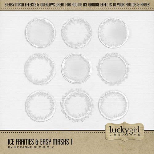 Ice Frames & Easy Masks 1 Digital Scrapbook Kit