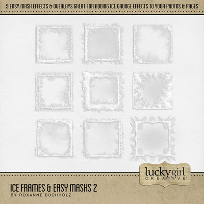 Ice Frames & Easy Masks 2 Digital Scrapbook Kit