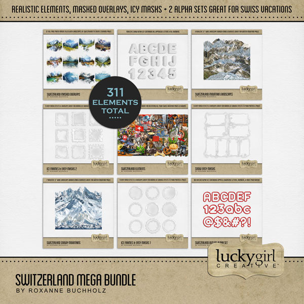 Ice Frames & Easy Masks 2 Digital Scrapbook Kit
