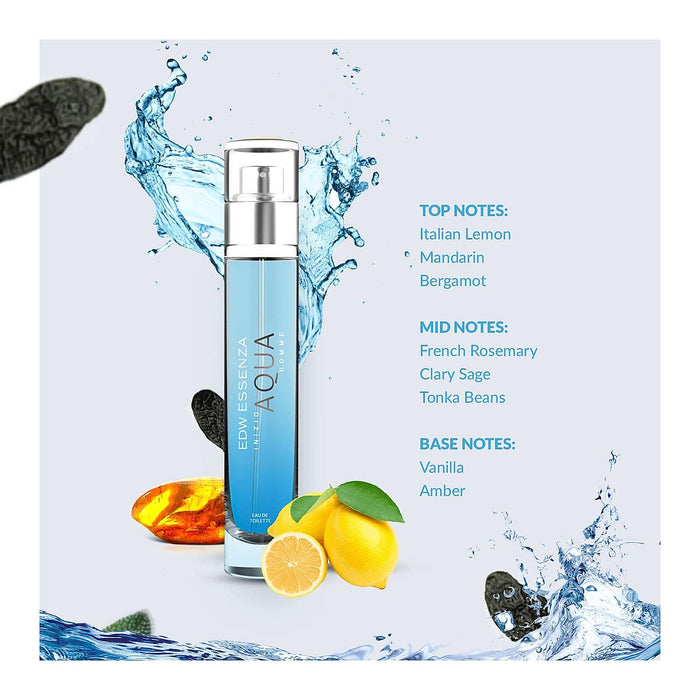 Inizio Aqua Homme Luxury Perfume for Men, Travel Sized, Eau De Toilette, Aqua & Citrus, Long-Lasting, 16ml_3