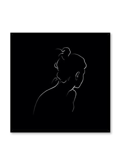 Modern minimalist poster by Opposite Wall with abstract illustration of Into the Distance in black