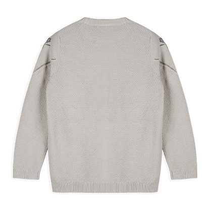Organic Cotton Ivy Floral Embroidered Tex Knit Women's Pullover, Back