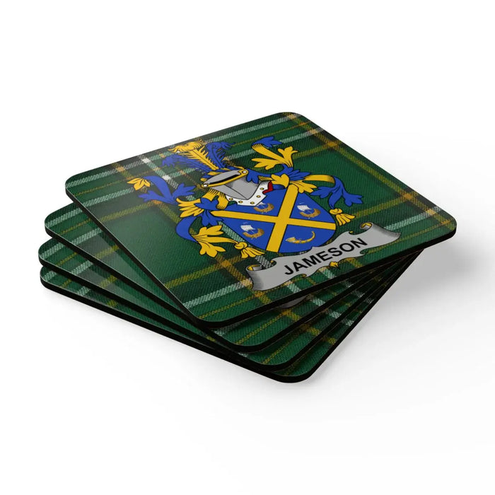 Custom Family Crest Design Beverage Coasters