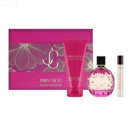 Jimmy Choo Women's Perfume Jimmy Choo Rose Passion Women's Gift Set (100ml EDP + 100ml Body Lotion + 7.5ml EDP)