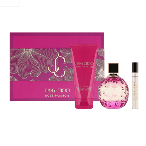 Jimmy Choo Women's Perfume Jimmy Choo Rose Passion Women's Gift Set (100ml EDP + 100ml Body Lotion + 7.5ml EDP)