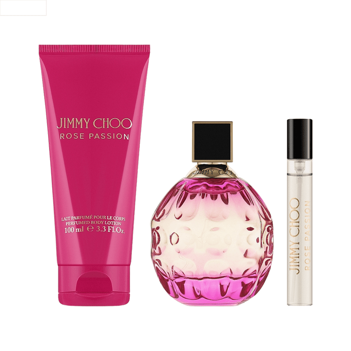 Jimmy Choo Women's Perfume Jimmy Choo Rose Passion Women's Gift Set (100ml EDP + 100ml Body Lotion + 7.5ml EDP)