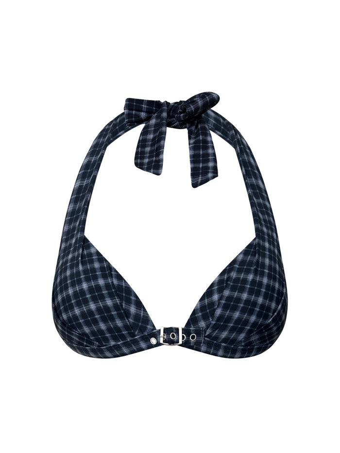 Kaycee Top / Indigo Plaid