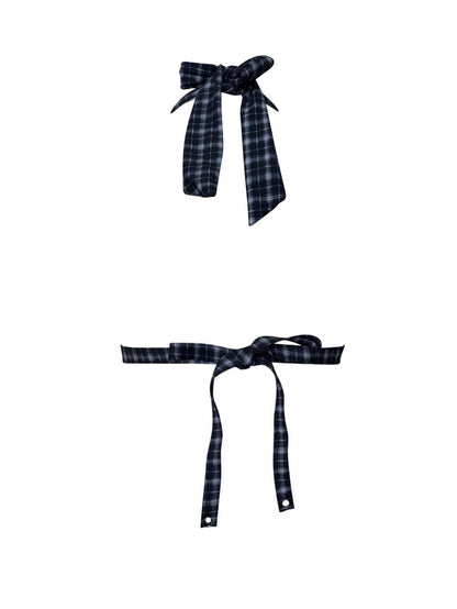 Kaycee Top / Indigo Plaid