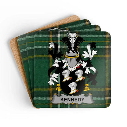 Kennedy Family Tartan Plaid Coasters Set