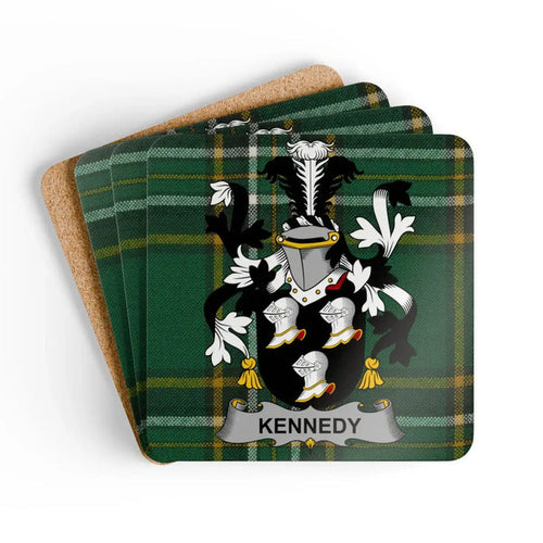 Kennedy Family Tartan Plaid Coasters Set