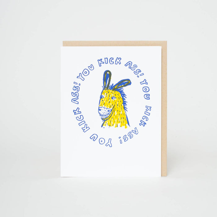 Kick Ass Donkey Card