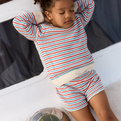 kids marina stripe knit short