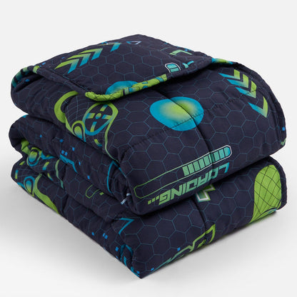 Kids Neon Gaming Weighted Blanket, Blue/Green - 3KG 🇬🇧