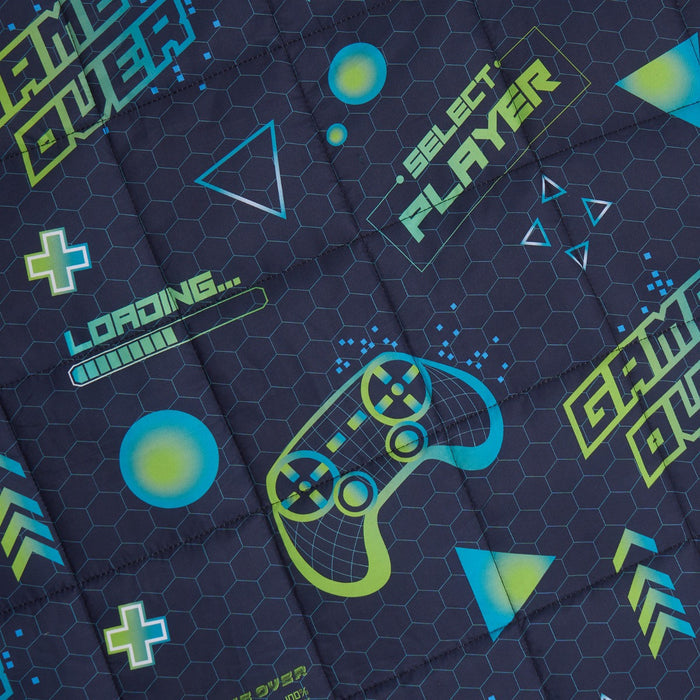 Kids Neon Gaming Weighted Blanket, Blue/Green - 3KG 🇬🇧