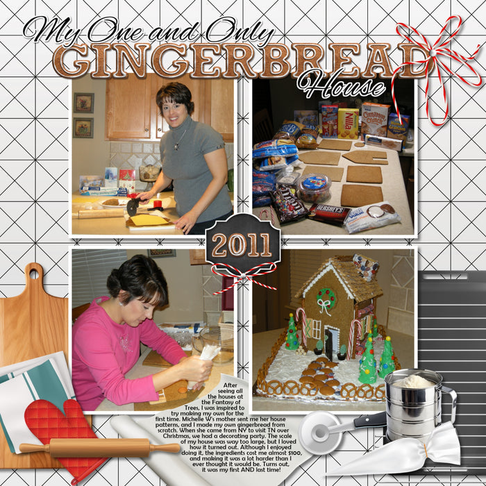 Showcase your favorite food, meals, restaurants, recipes, kitchen, and cookbook favorites with these realistic digital scrapbooking baking embellishments by Lucky Girl Creative digital art. Great for the chef, baker, cook, cooking, and family dinners. Embellishments include flour, sugar, bread pan, Bundt cake tin, cake stand, canister, chocolate bar, cookie cutter, cookie sheet, cupcake wrapper, ramekin dish, flour sifter, and more.