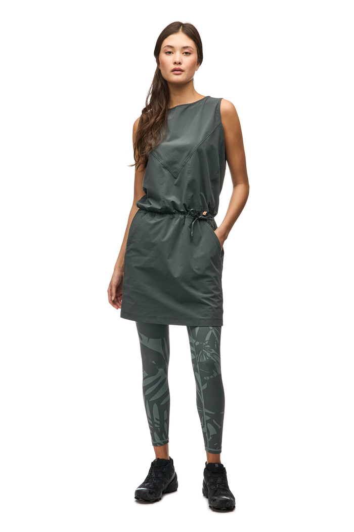 Laco V Woven Stretch Midi Dress