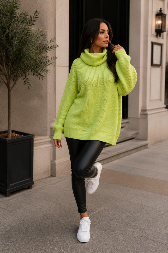 Ladies Polo Knitted Florecent Jumper 🇬🇧