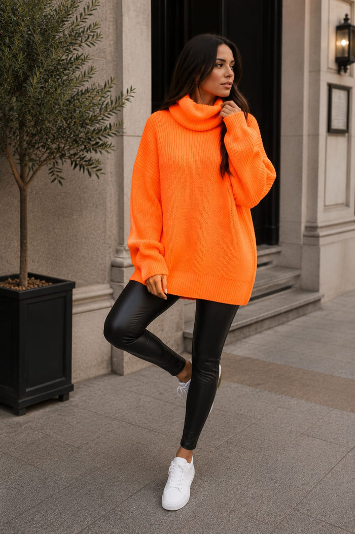 Ladies Polo Knitted Florecent Jumper 🇬🇧
