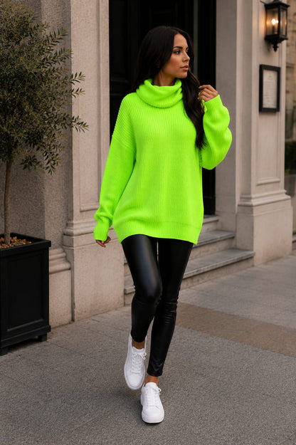 Ladies Polo Knitted Florecent Jumper 🇬🇧
