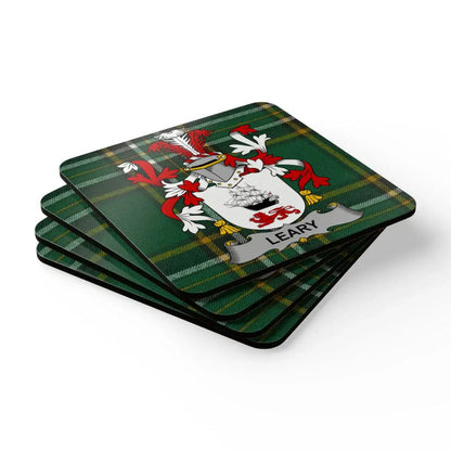 Personalized Family Crest Tartan Coasters