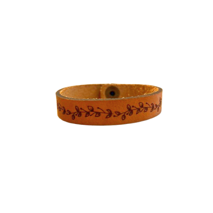 Leather Bracelet - Floral